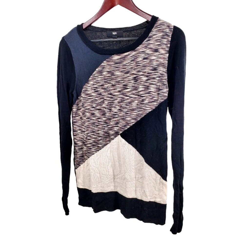 Mossimo Sweater Abstract Patchwork Colorblock Cas… - image 2